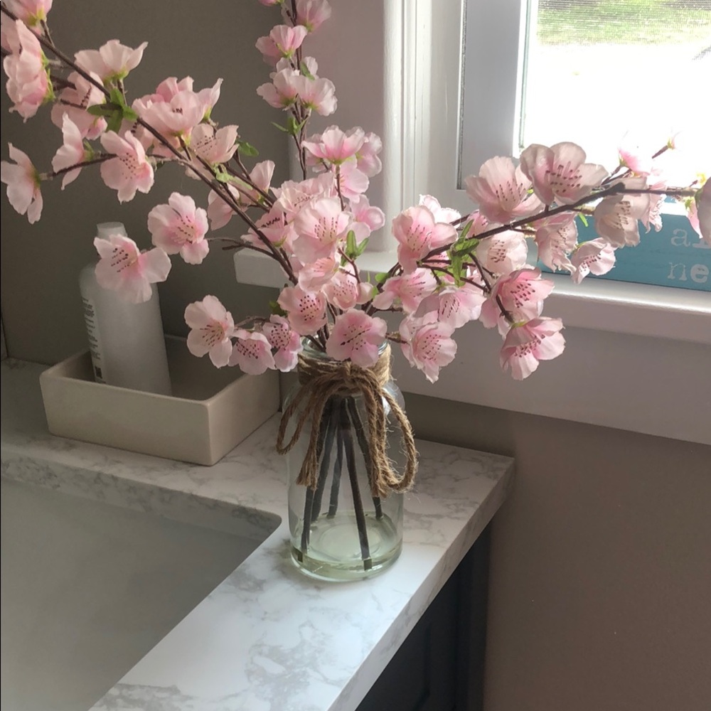 🌺- Pink Cherry Blossom Artificial Flower Arrangement